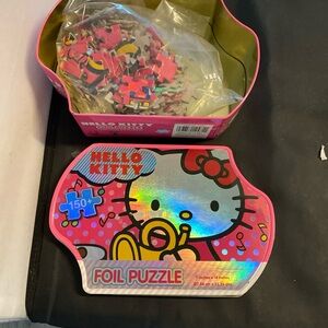 Hello Kitty Pink Foil Puzzle for Kids